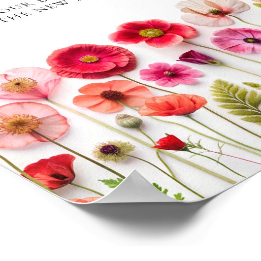 Poster Amour dans Bloom Fleur sauvage Date Nuit Idées Dat (Coin)