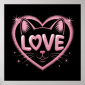 Poster Amour de chat scintillant (Devant)