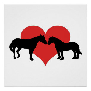 Poster Amour de cheval