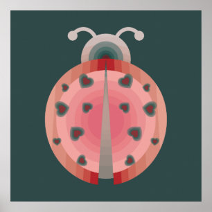Poster amour de coccinelle