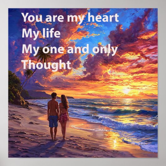 Poster 🌅 Amour de couple marin Inspiration romantique de (Devant)