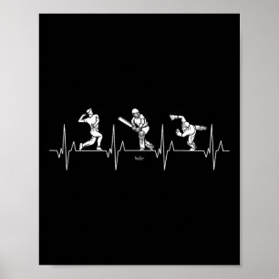 Poster Amour de cricket - Battement de coeur de bowling d