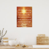 Poster Amour de Dieu verset de la Bible Jean 3:16 (Cuisine)