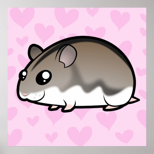 Poster Amour de hamster nain (Devant)