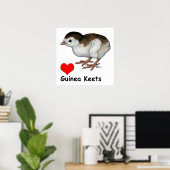 Poster Amour de jeunes pintades (Bureau à domicile)