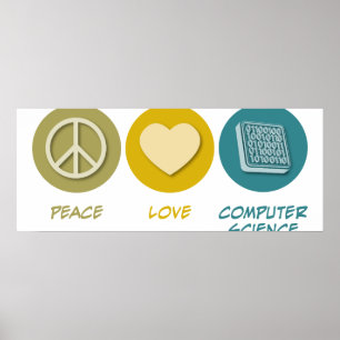 Poster Amour de paix de l'informatique