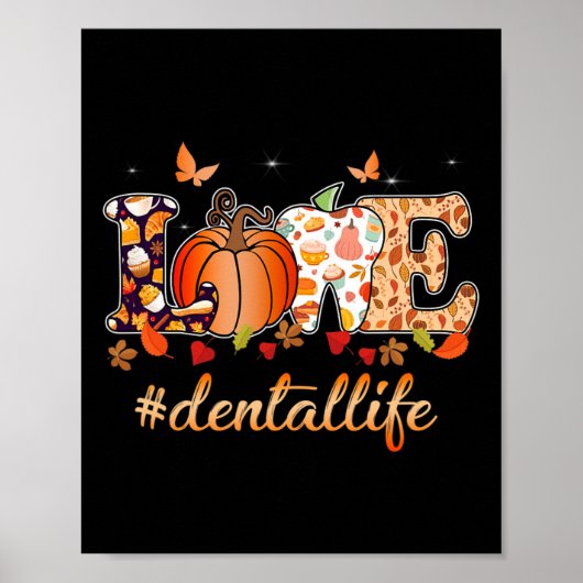 Poster Amour Dental Life Citrouille Dentiste dentaire Tom (Devant)