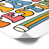 Poster Amour Dernier Jour D'État Test Funny Enseignant (Coin)