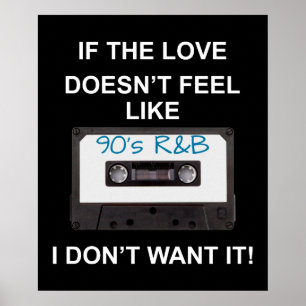 Poster amour des années 90 R&B