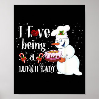 Poster Amour d'être un bonhomme de neige dame de déjeuner