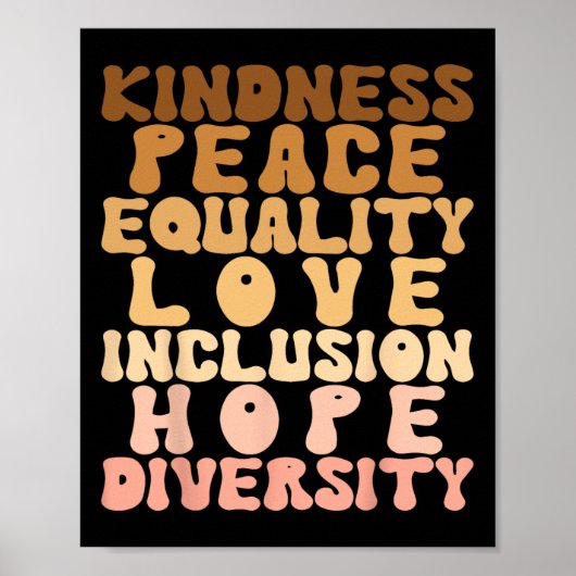 Poster Amour Diversité Inclusion Égalité Noir Histoire Mo (Devant)