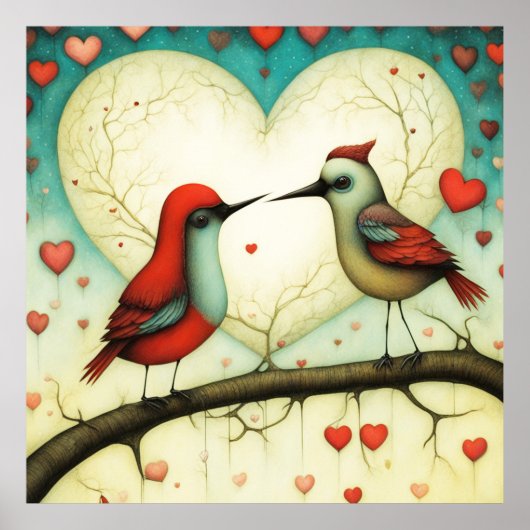 Poster Amour d'oiseau 1 (Devant)
