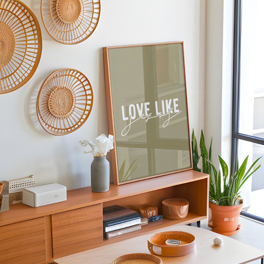 Poster Amour d'olive comme Jésus chrétien 