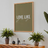 Poster Amour d'olive comme Jésus chrétien 