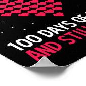 Poster Amour Du Coeur 100 Jours De Cadeau De L'École Pour (Coin)