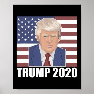 Poster Amour du drapeau américain Trump partisan du prési