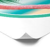 Poster Amour du Flamant rose (Saint-Valentin tropical) (Coin)