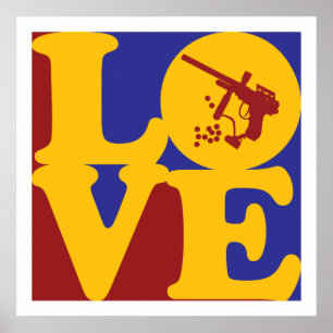 Poster Amour du Paintball