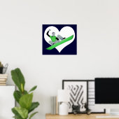 Poster amour du snowcore (Bureau à domicile)