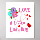 Poster Amour d'un petit bug lady mignon enfants (Devant)