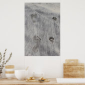 Poster Amour écrit sur le sable (Cuisine)