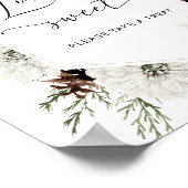 Poster Amour élégant d'hiver est doux, prenez un traiteme (Coin)