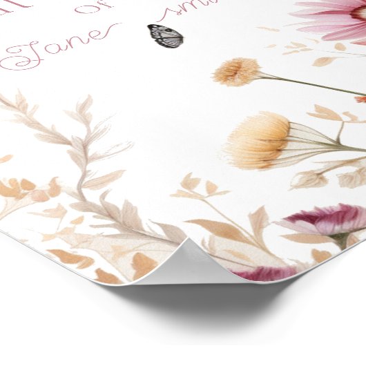 Poster Amour en fleur Douche nuptiale (Coin)