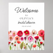 Poster Amour En Fleur Fête des mariées Wilsdflower Bienve (Devant)