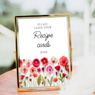 Poster Amour en Fleur Laissez votre carte de recette ici