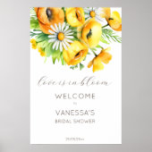 Poster Amour en fleur printemps nuptiale douche bienvenue (Devant)
