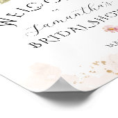 Poster Amour en fleurs Fête de mariage rustique de fleurs (Coin)