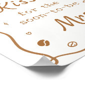 Poster Amour en Infusion Baby Shower Devinez combien de B (Coin)