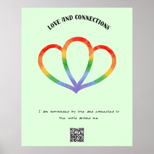 Poster Amour et connexion Affirmation positive (Devant)