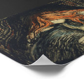 Poster Amour et douleur (Le Vampire) (par Edvard Munch) (Coin)