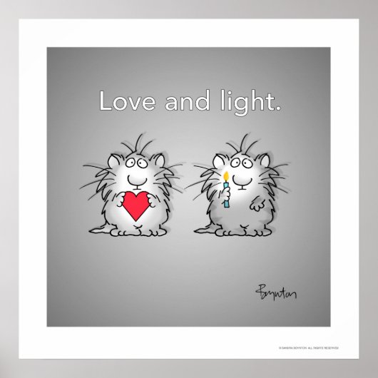 Poster Amour et lumière par Sandra Boynton (Devant)