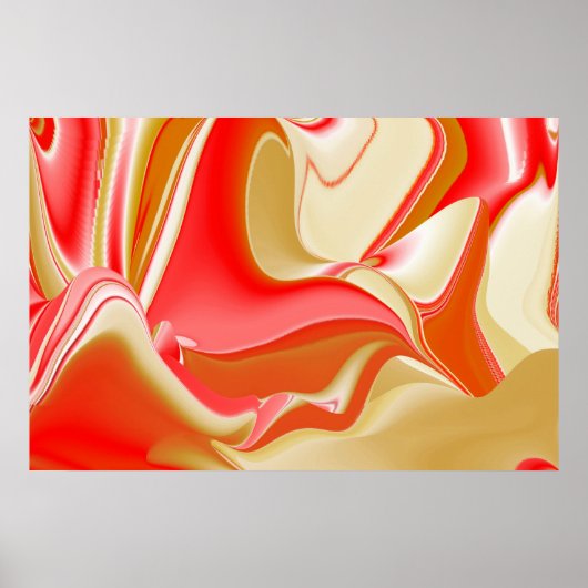 Poster Amour et Or Abstrait 3D Rainbowart (Devant)