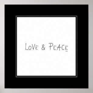 Poster Amour et Paix - Décor mural