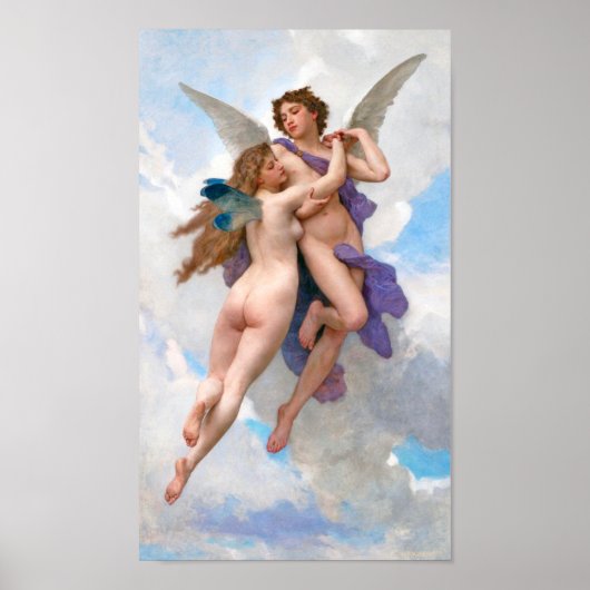 Poster Amour et Psyché, Bouguereau (Devant)