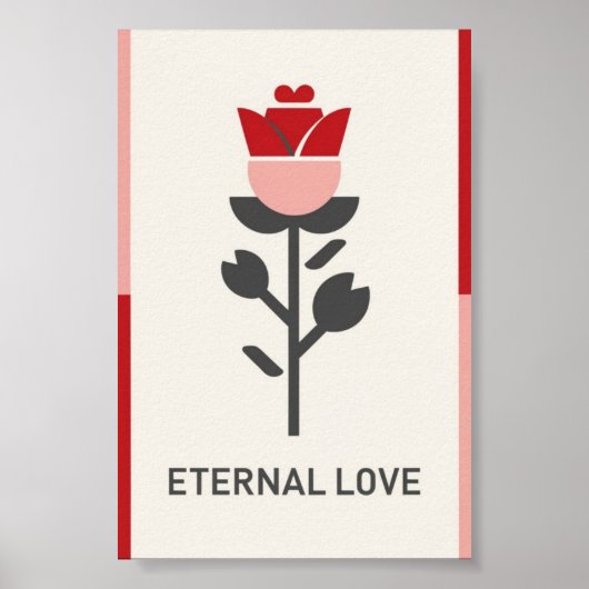 Poster Amour éternel Saint Valentin (Devant)