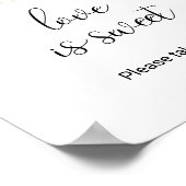 Poster Amour Floral Automnal Exquis est Doux (Coin)