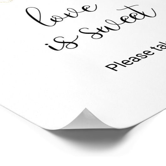 Poster Amour Floral Automnal Exquis est Doux (Coin)