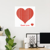 Poster Amour geek (Bureau à domicile)