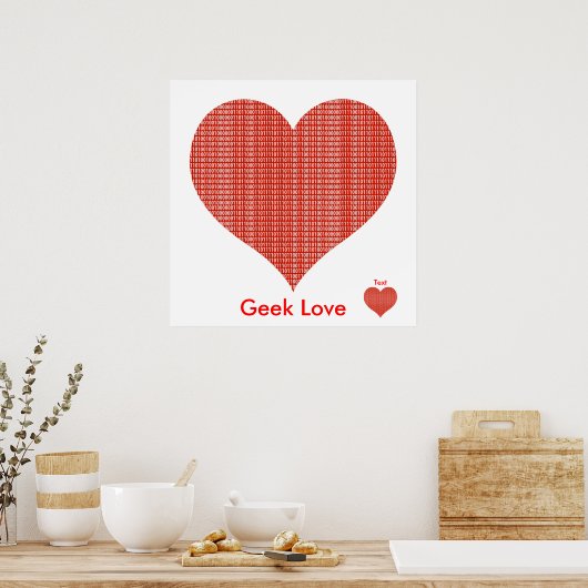 Poster Amour geek (Cuisine)