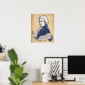 Poster Amour = Génie -Mozart (Bureau à domicile)