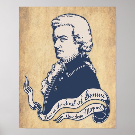Poster Amour = Génie -Mozart (Devant)