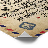 Poster Amour Grandson | Lettre à mon petit-fils de grand- (Coin)