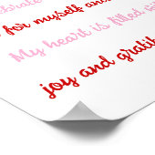 Poster Amour Joie Et Gratitude (Coin)