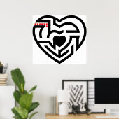 Poster amour labrynth (Bureau à domicile)