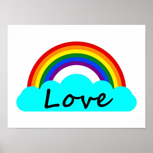 Poster Amour - LGBT Rainbow (Devant)