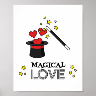 Poster Amour magique - Noir